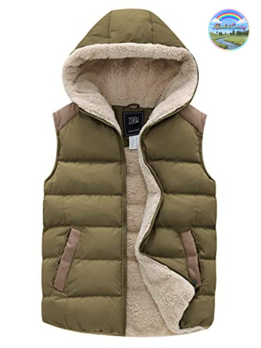 Womens Warm Winter Puffer Vest Quilted Hooded Fleece Lined Outdoor